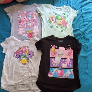 4 Shopkins Girls t-shirts